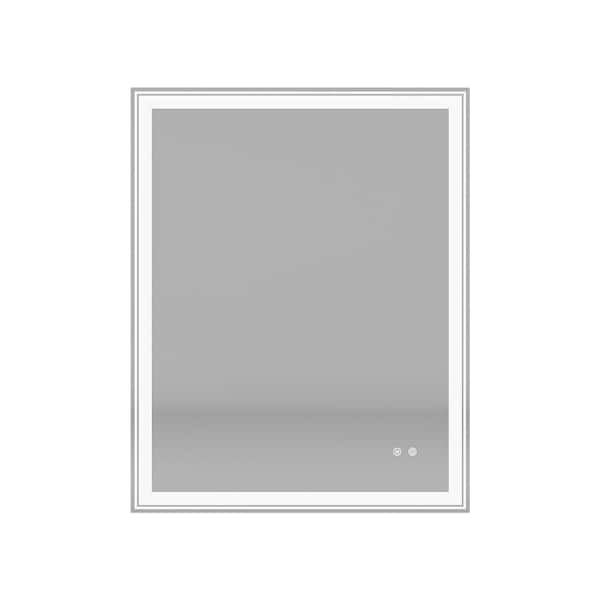 40 in. W x 32 in. H Rectangular Frameless Anti-Fog LED Light Wall Bathroom Vanity Mirror