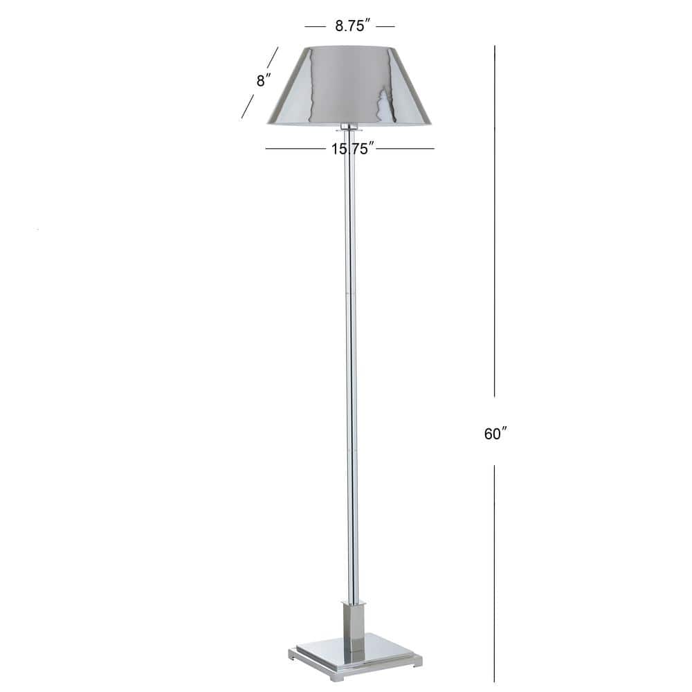 Roxy Transitional 60" Polished Chrome LED Floor Lamp