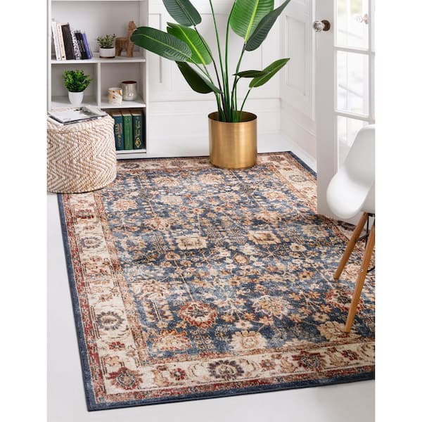 Utopia Antheia Navy Blue 8' 0 x 10' 0 Area Rug