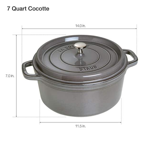 staub 7-qt Enameled Cast Iron Dutch Oven, Made in France