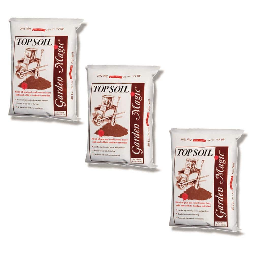 40 lbs. Garden Magic Planting Potting Top Soil Blend Bag (3-Pack)