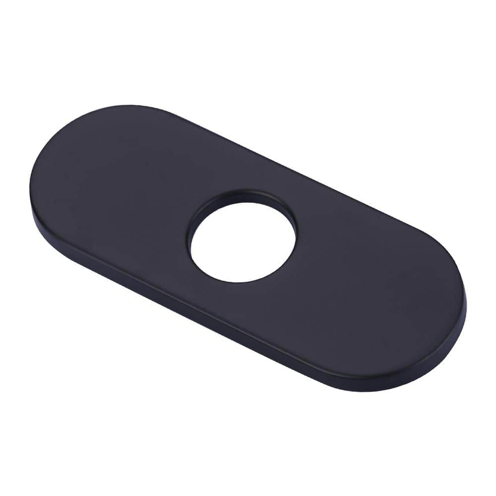6.3 in. x 2.56 in.x 0.71 in. Stainless Steel Kitchen Sink Faucet Hole Cover Deck Plate Escutcheon in Matte Black price history on PriceWatchPro