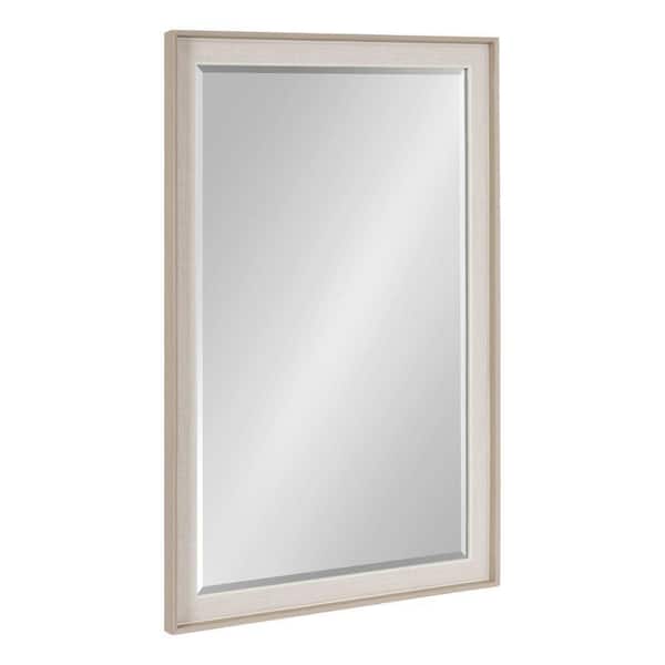 Kate and Laurel Kobert 20.00 in. W x 30.00 in. H Natural Rectangle Transitional Framed Decorative Wall Mirror