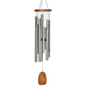 Signature Collection, Magical Mystery Chimes, 39 in. Butterfly's Farewell Silver Wind Chime MMBF