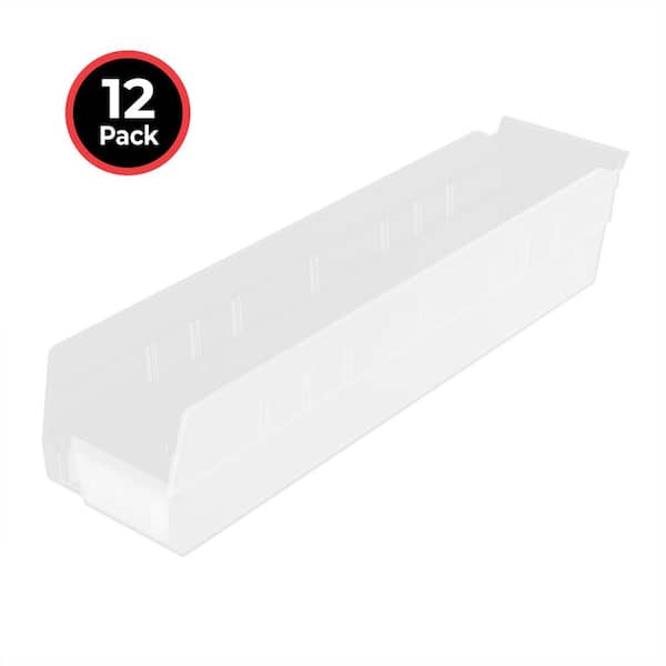 Akro-Mils 30184 Plastic Storage Shelf Bins, 23 1/2 in. D x 8 1/2