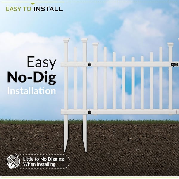 Zippity Outdoor Products 5 ft. W x 2.5 ft. H White Vinyl Washington Fence Gate Kit