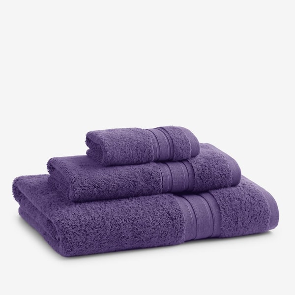 The Company Store Company Cotton Purple Solid Turkish Cotton Bath Towel  VK37-BATH-PURPLE - The Home Depot
