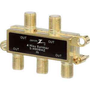 3-Way 900MHz Coaxial Splitter in Gold