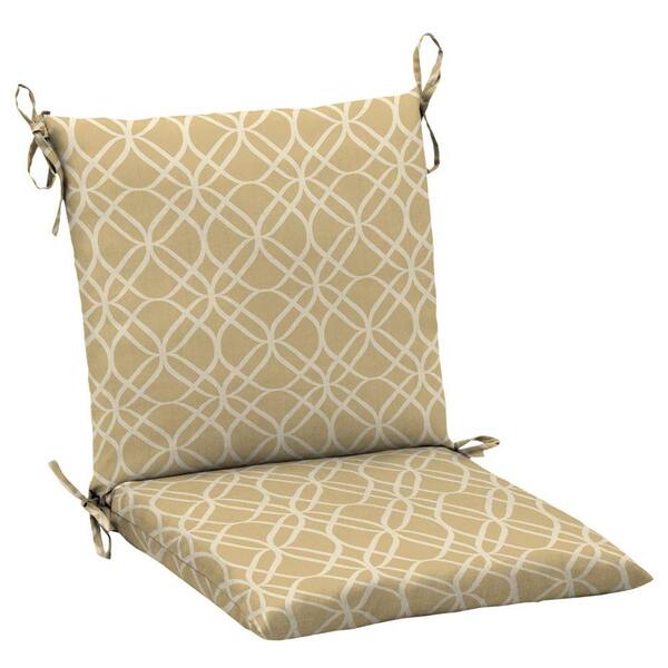 Hampton Bay Roux Sandollar Mid Back Chair Cushion-DISCONTINUED