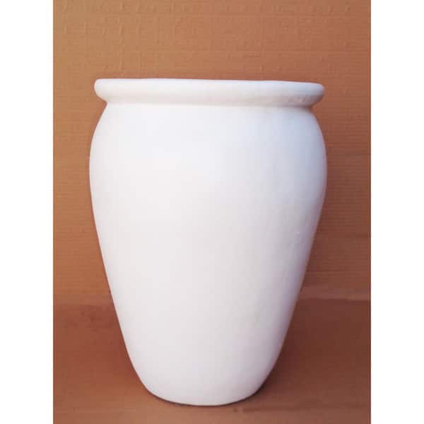 PRIVATE BRAND UNBRANDED Tall White Clay Pot