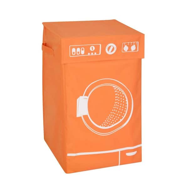 Honey-Can-Do Washing Machine Graphic Hamper in Orange