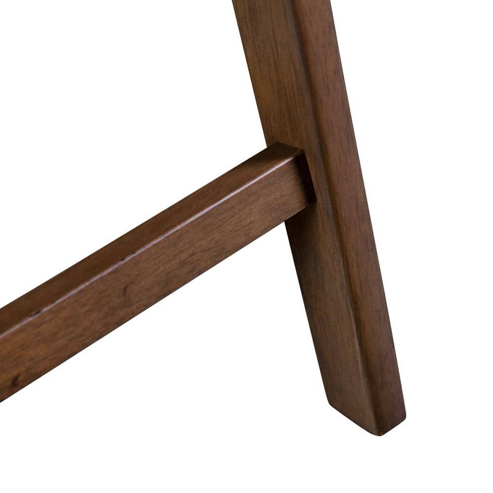 Walnut and Boucle Upholstered Mid-Century Modern Side Chair