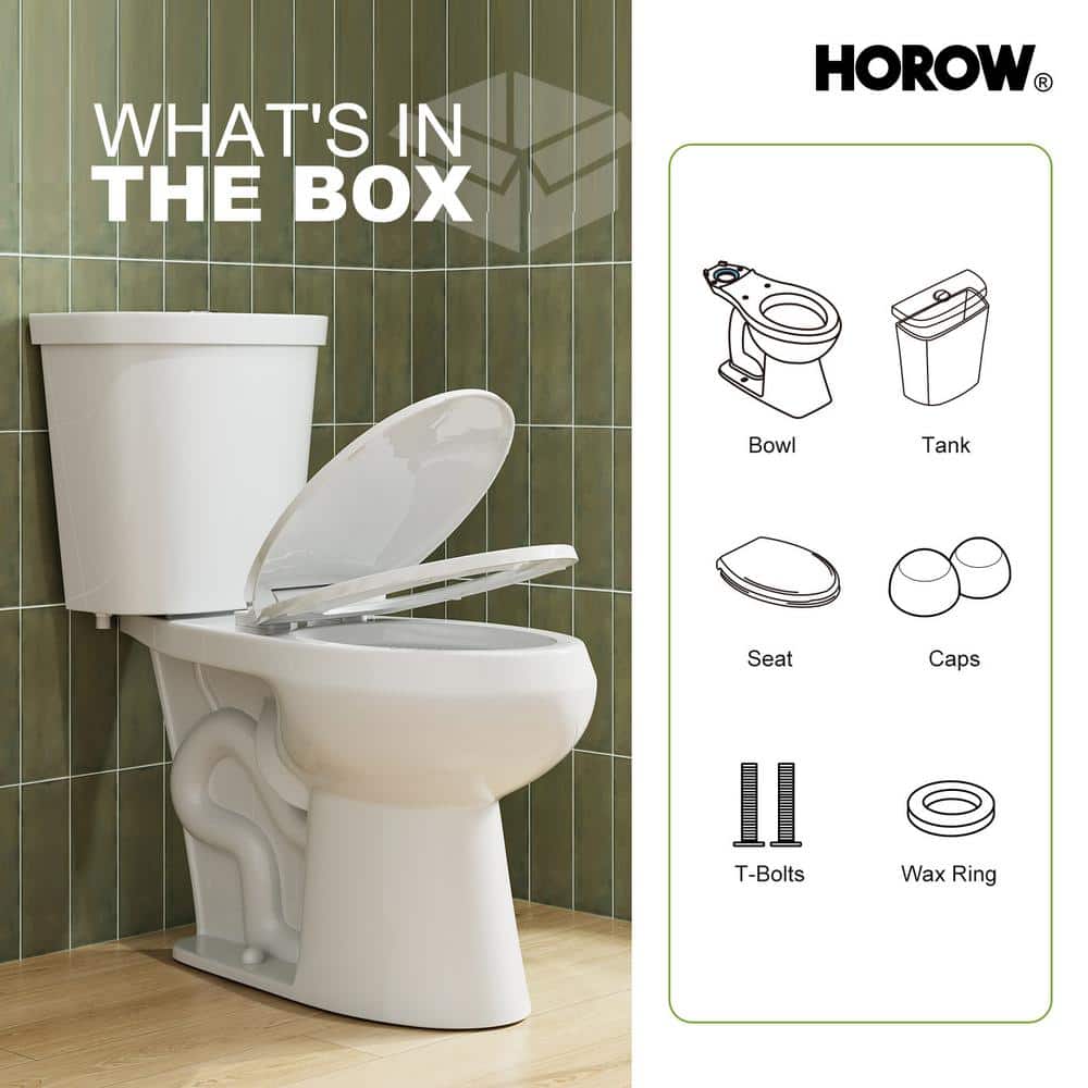 White Round Dual Flush High Efficiency Free Standing Toilet