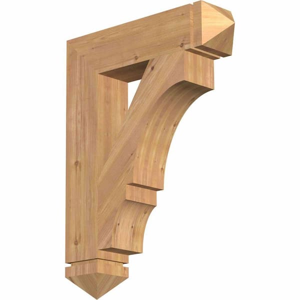 Ekena Millwork 5.5 in. x 34 in. x 26 in. Western Red Cedar Balboa Arts and Crafts Smooth Bracket