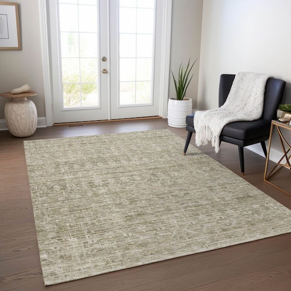 Chantille Machine Washable Indoor/Outdoor Abstract ACN1746 Taupe 8 ft. x 10 ft. Area Rug