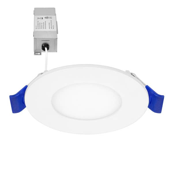 Maxxima 3 in. Slim Recessed LED Downlight, Canless IC Rated, 500 Lumens, 5 CCT Color Selectable 2700K-5000K