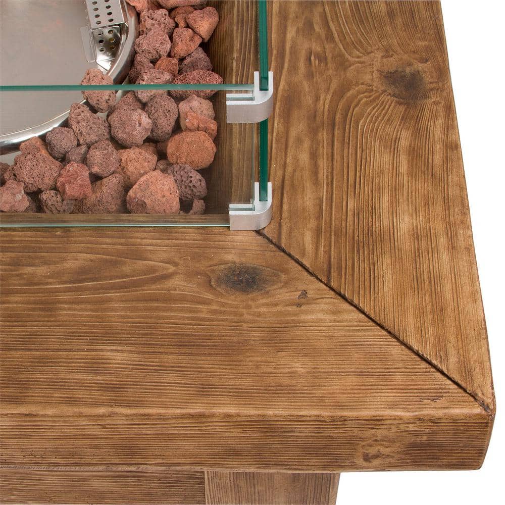 Clear Tempered Glass Firepit Wind Guard with Aluminum Brackets