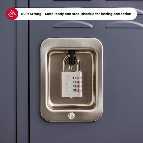 Master Lock Combination Lock, Resettable 4-Dial 643D - The Home Depot
