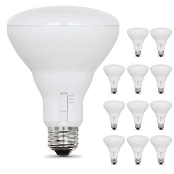 65-Watt Equivalence BR30 Dimmable 90 CRI E26 LED Light Bulb Selectable Color temperature (2700K/3000K/5000K) 12-Pack