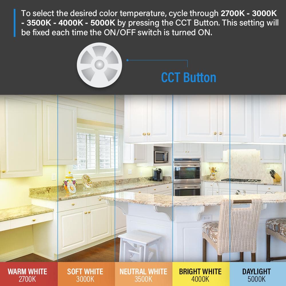 3-Inch White Aluminum LED Puck Lights with Adjustable Color Temperature