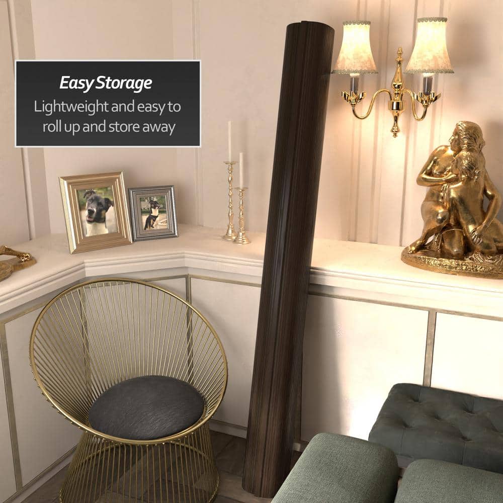 6 ft. Dark Mocha Bamboo Wave Room Divider