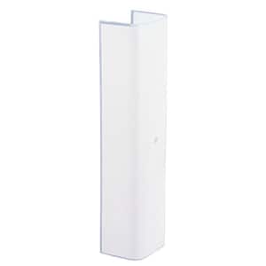 3-3/4 in. White Channel Glass with 3 in. Depth and 15 in. Width
