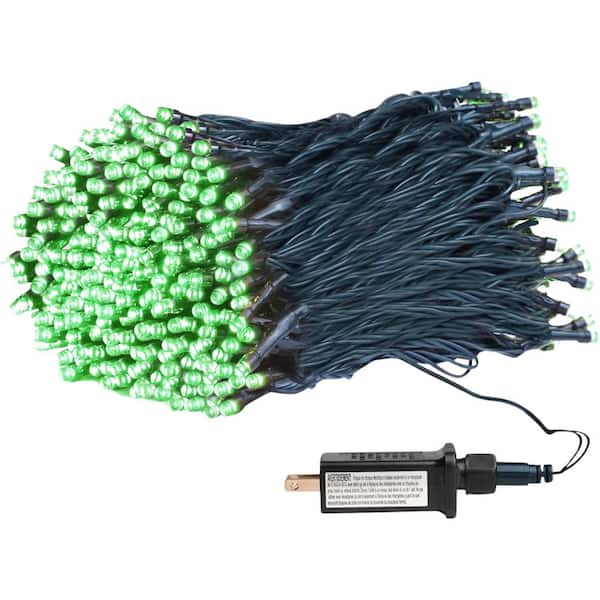 Lukyamzn 500 Lights 164 Ft. Indoor/Outdoor Plug-in Fairy LED Christmas String Light, Waterproof, 8 Modes for Decoration, Green