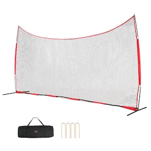 Barricade Backstop Net 20 x 10 ft. Ball Sports Barrier Netting Portable Practice Equipment