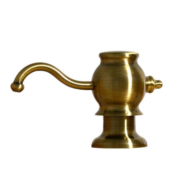 Whitehaus Collection 3-3/4 in. Soap/Lotion Dispenser in Antique Brass