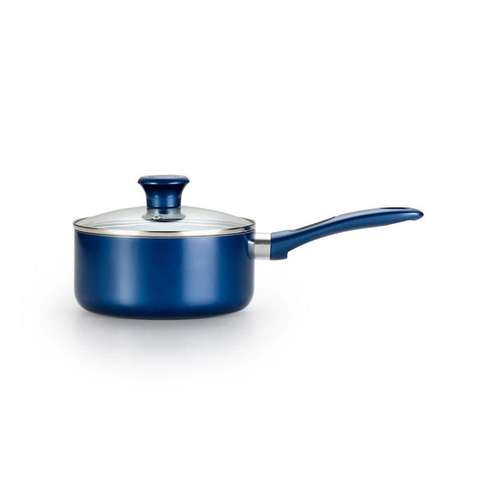 Blue 14-Piece Non-Stick Aluminum Cookware Set