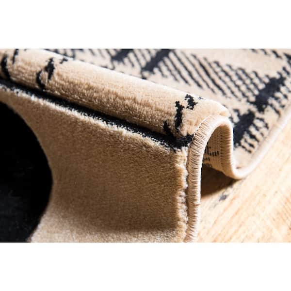 Cottage Tartan Bear Beige 5 ft. 3 in. x 7 ft. 6 in. Area Rug