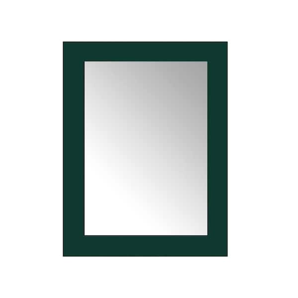 Home Decorators Collection Hayes 24 in. W x 32 in. H Rectangular Framed Wall Mount Bathroom Vanity Mirror in Emerald Green