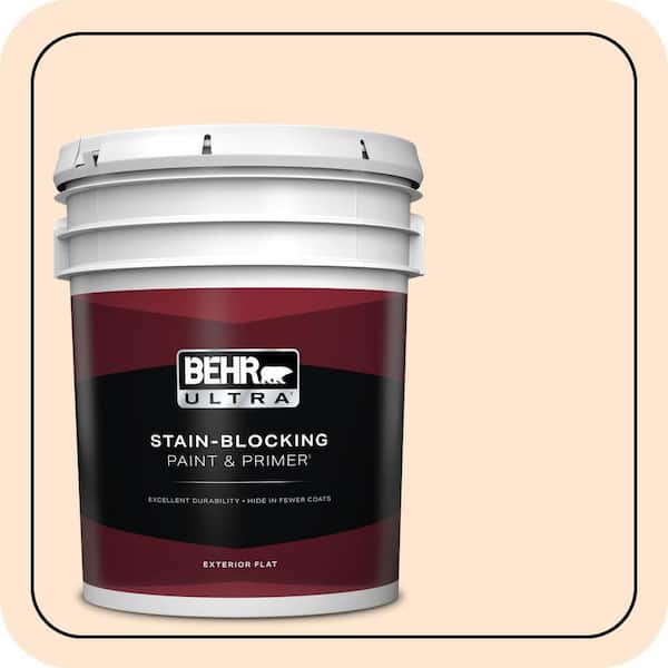 BEHR ULTRA 5 gal. #M230-2 Fair Ivory Flat Exterior Paint & Primer