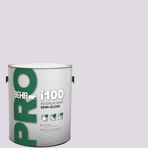BEHR PRO 1 gal. #PR-W01 Mystical Mist Semi-Gloss Interior Paint