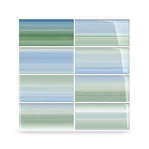 Tidal Glass Tile for Kitchen Backsplash and Showers - 3 in. x 6 in. Tile Sample