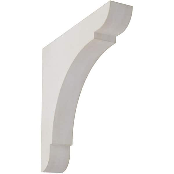 Ekena Millwork 1-3/4 in. x 10 in. x 10 in. Chalk Dust White Large Olympic Wood Vintage Decor Bracket