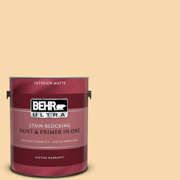 BEHR ULTRA 1 gal. #UL180-19 Caribbean Sunrise Matte Interior Paint and Primer in One