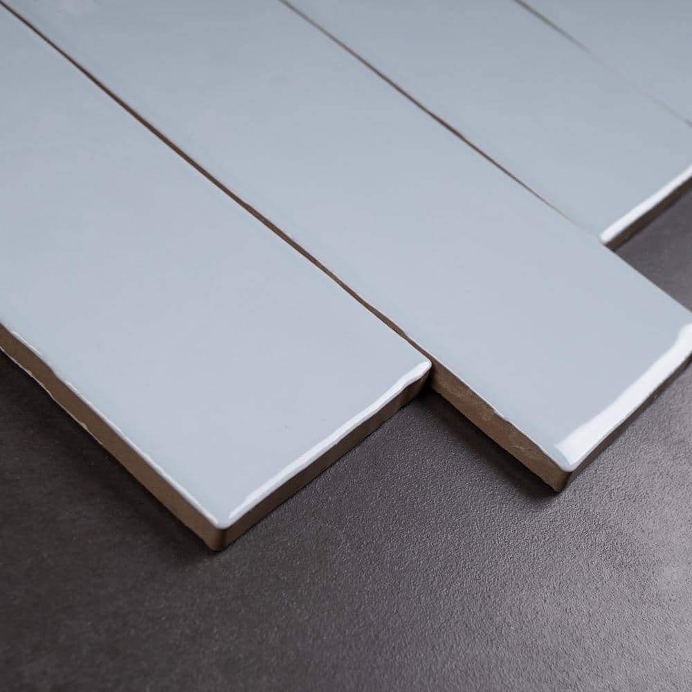 Sky Blue Glossy Porcelain Rectangular Wall and Floor Tile