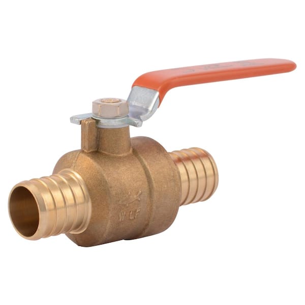 SharkBite 1 in. PEX Barb Brass Ball Valve 22463LFA - The Home Depot