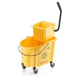 Mop Bucket with Wringer 35 qt. Commercial Mop Bucket with Side Press Wringer Side-Press Mop Bucket