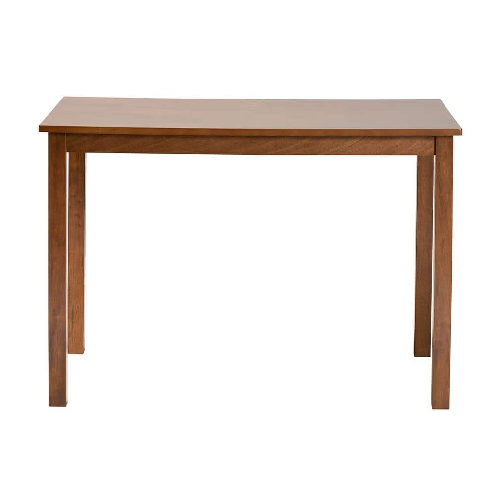 Eveline Walnut Brown Wood 43-Inch Rectangular Dining Table