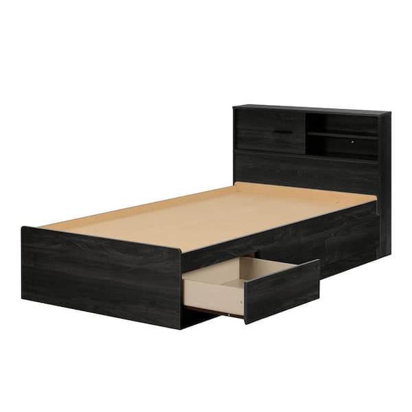 South Shore Fynn Gray Oak 41 in. Bed