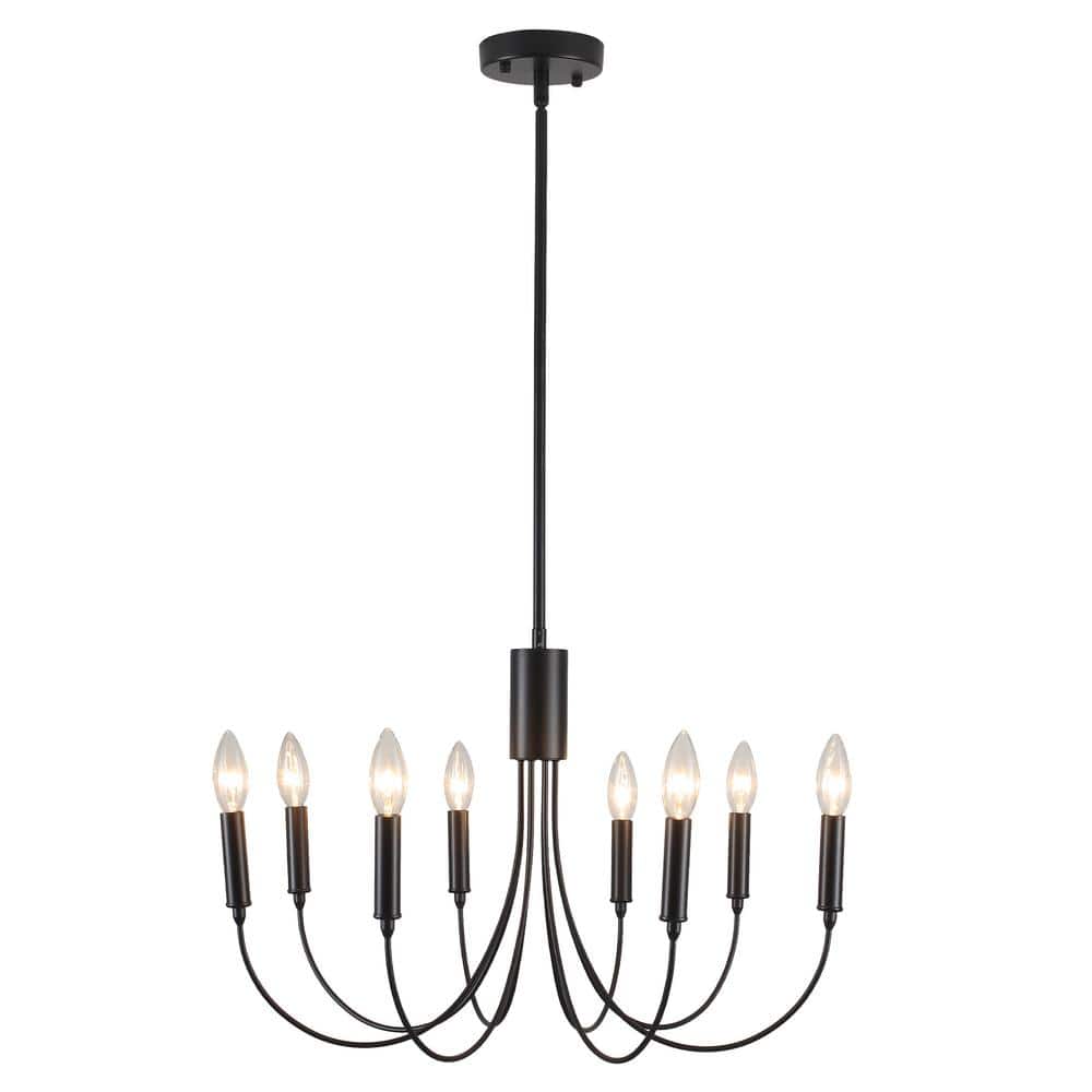 8 Light Black Candle Style Chandelier for Living Room Kitchen Island Bedroom with No Bulbs Included price history on PriceWatchPro