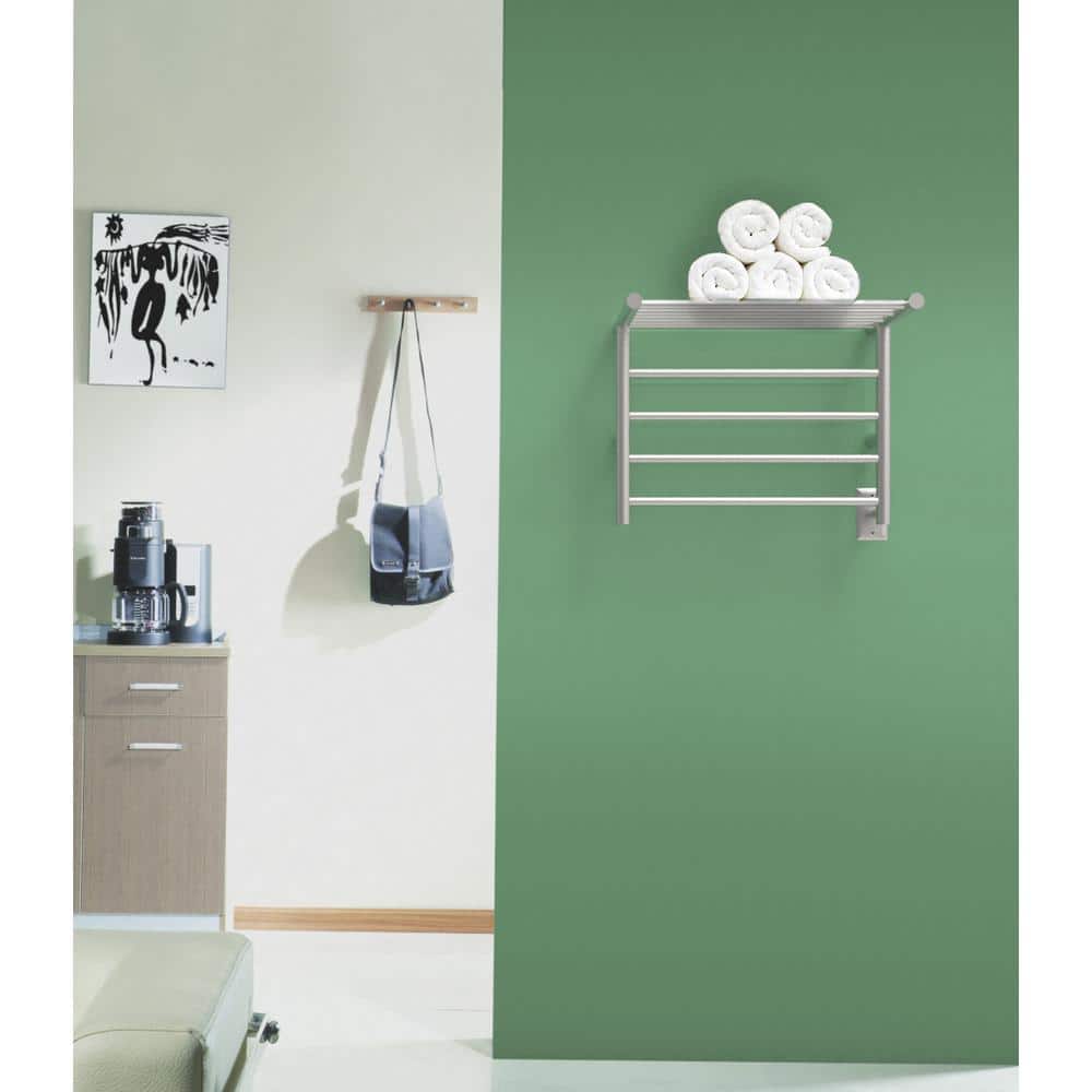 Polished Nickel Wall Mounted Stainless Steel Towel Warmer Shelf