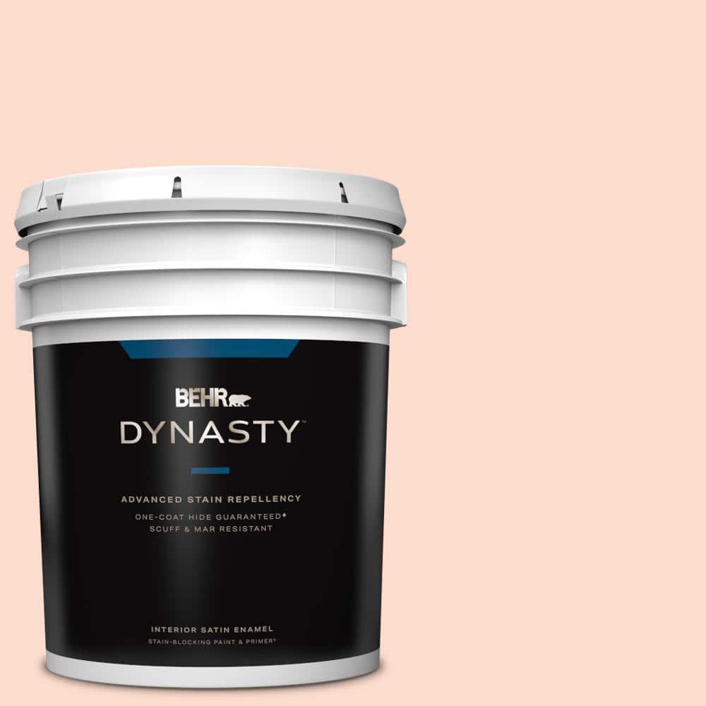 BEHR DYNASTY 5 gal. #220C-2 Peachtree Satin Enamel Interior Stain-Blocking Paint and Primer -  ZZ201174