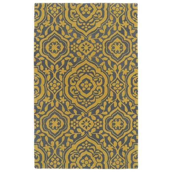 Kaleen Evolution Yellow 3 ft. x 5 ft. Area Rug