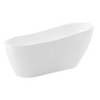 Trend 5.58 ft. Acrylic Flatbottom Non-Whirlpool Bathtub in White
