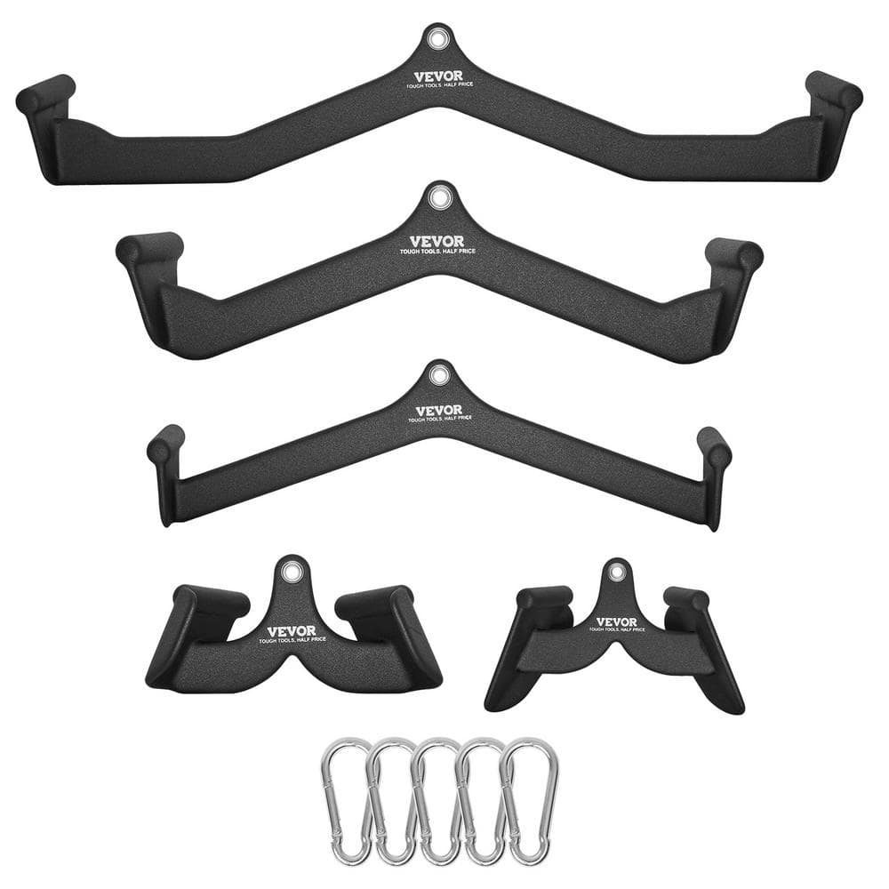 LAT Pulldown Attachments, Cable Machine Rowing T-bar V-bar 5 Set, Tricep Pull Down Bar, Back Strength Training price history on PriceWatchPro