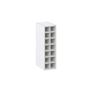 Bright White Assembled Wall Wine Rack Kitchen Cabinet (9 in. W x 30 in. H x 14 in. D)