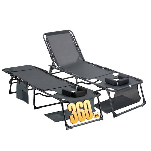 Meteor shower llc 2 Pcs Metal Outdoor Lounge Chair,Face Down